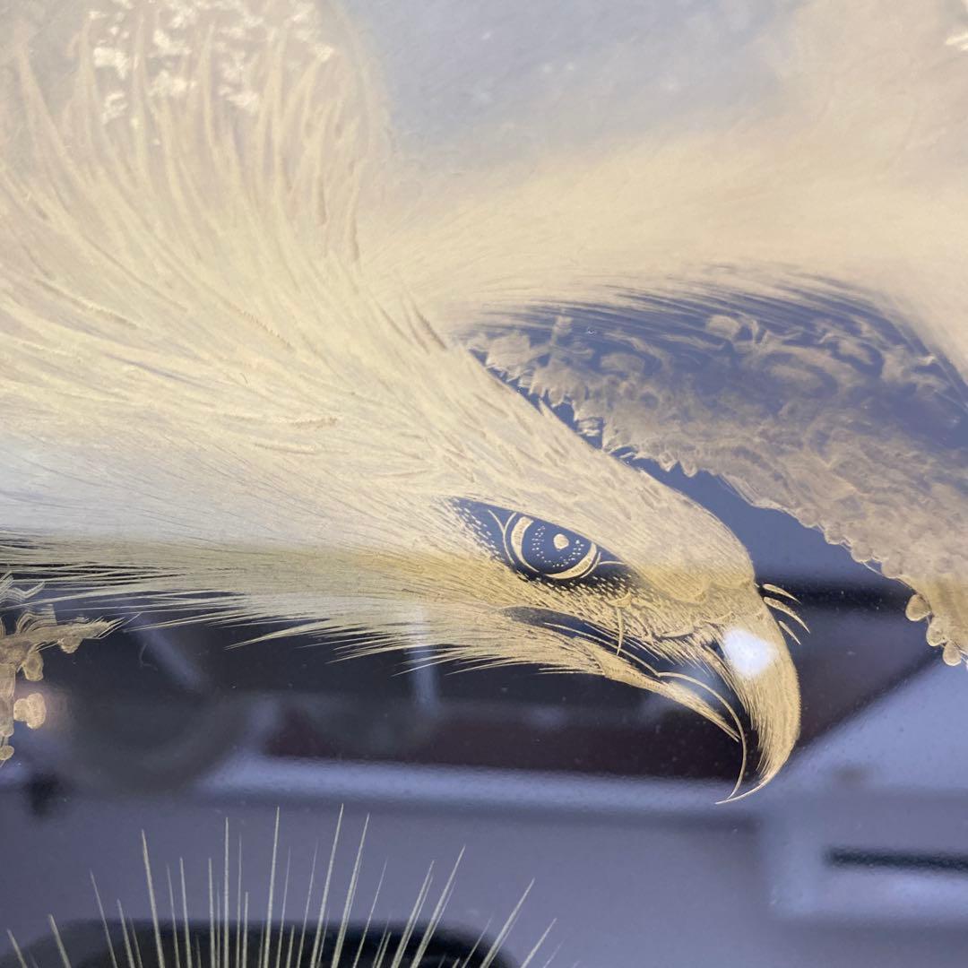 東　恒博　作　沈金　漆工芸　松に鷹　輪島塗