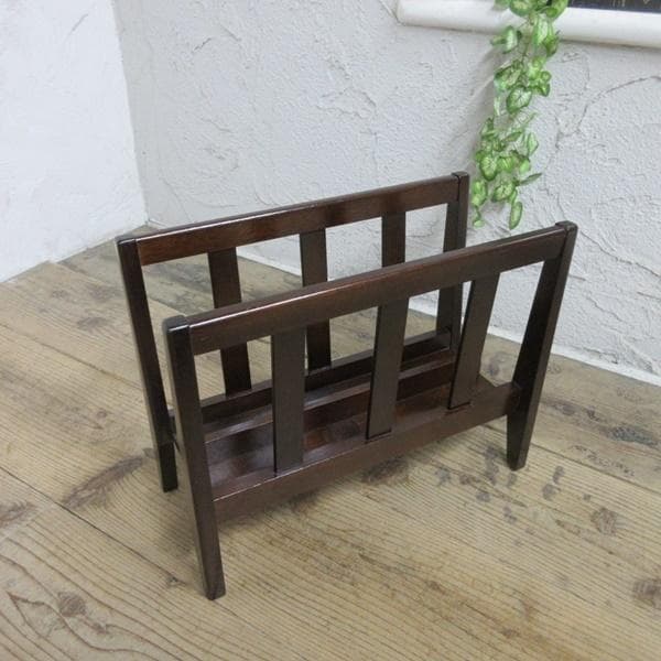 イギリス アンティーク 家具 マガジンラック 新聞/楽譜入れ 収納 6803c