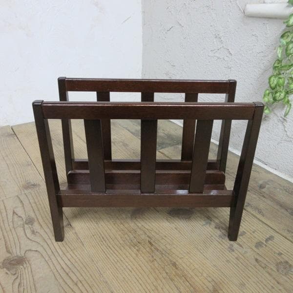 イギリス アンティーク 家具 マガジンラック 新聞/楽譜入れ 収納 6803c