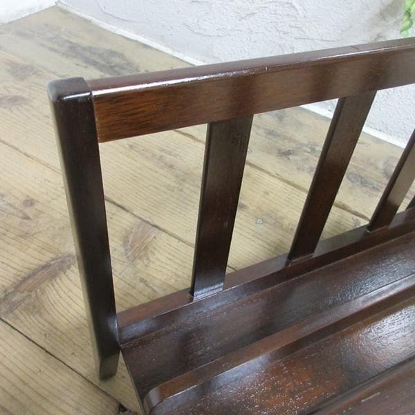 イギリス アンティーク 家具 マガジンラック 新聞/楽譜入れ 収納 6803c