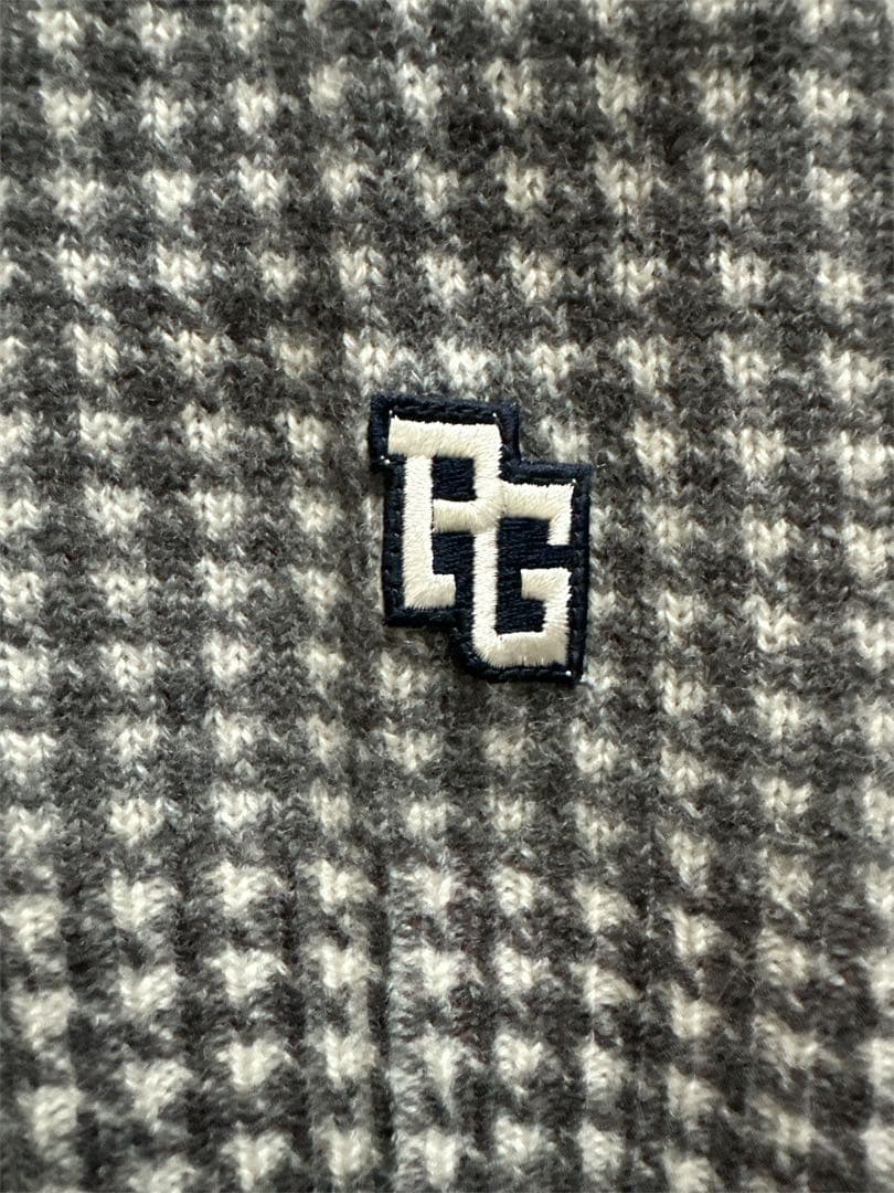 美品 パーリーゲイツ スヌーピー ニット サイズ2 千鳥柄 ウール100%