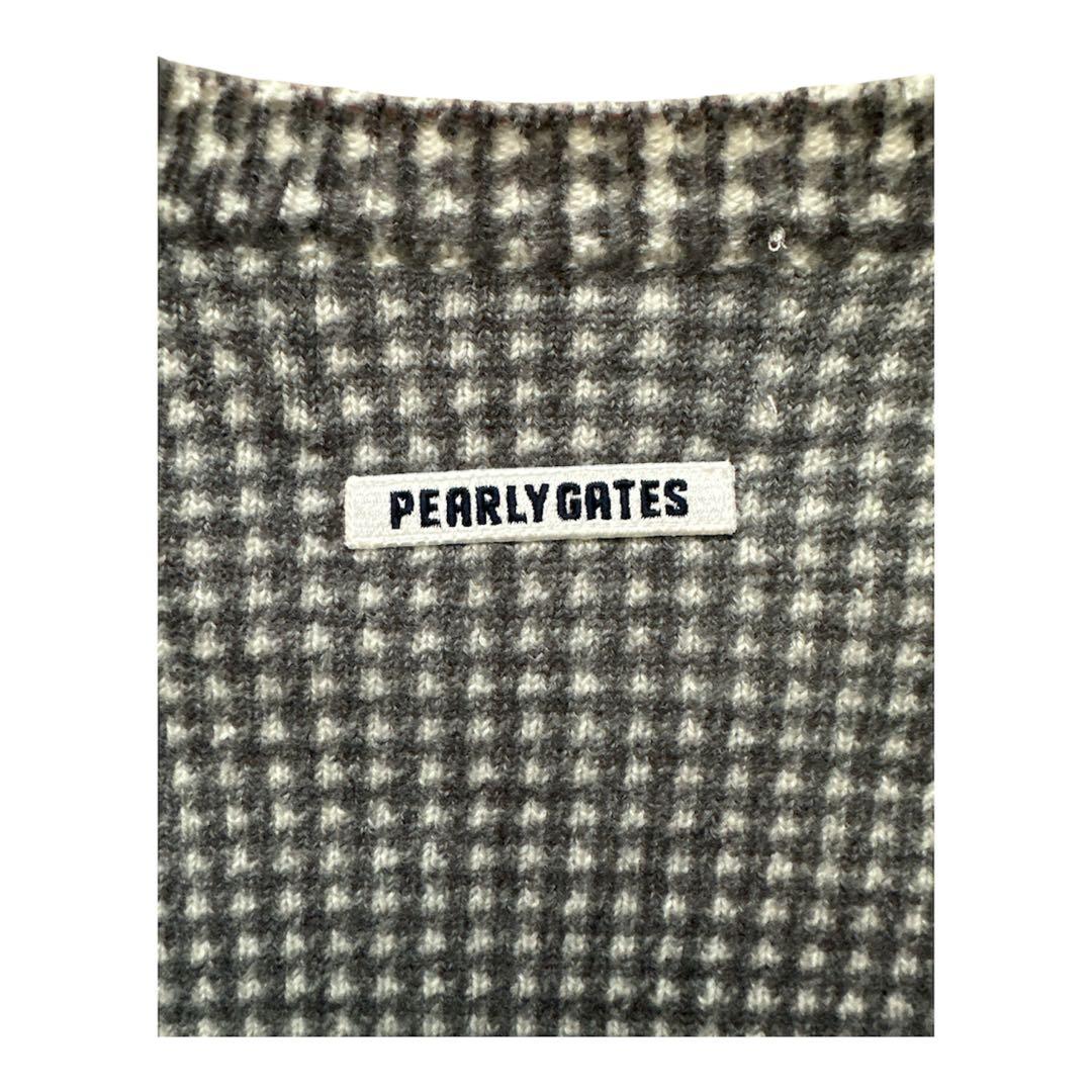 美品 パーリーゲイツ スヌーピー ニット サイズ2 千鳥柄 ウール100%