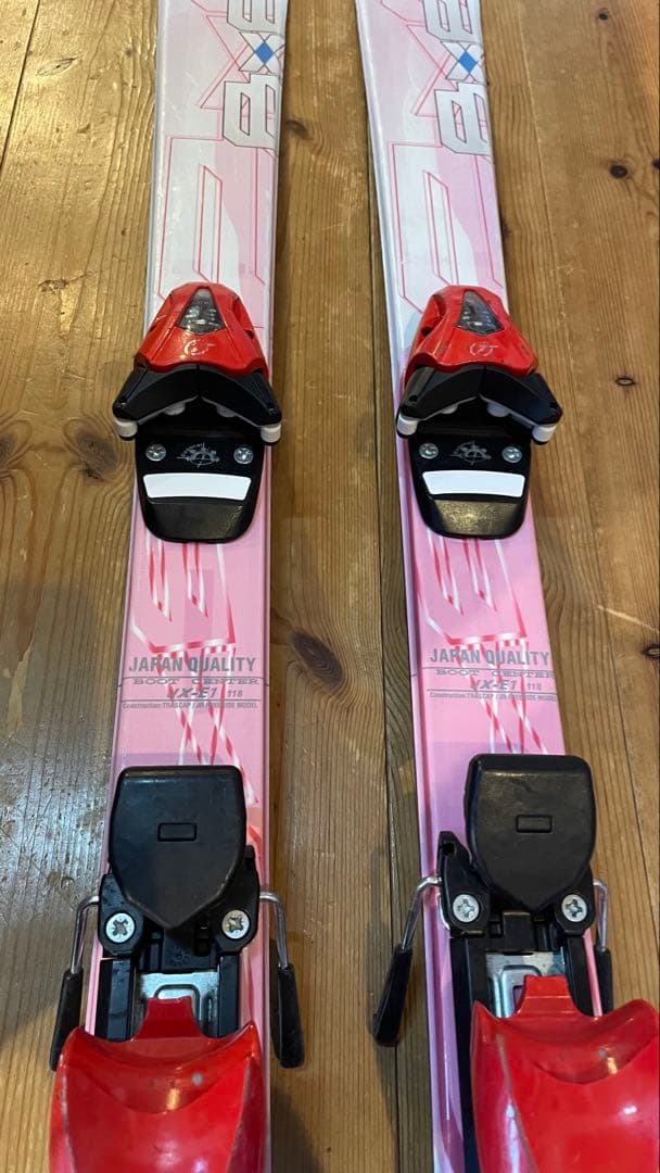 カービングスキー板96cmセットストックBXB子供ジュニアキッズ女の子ピンク