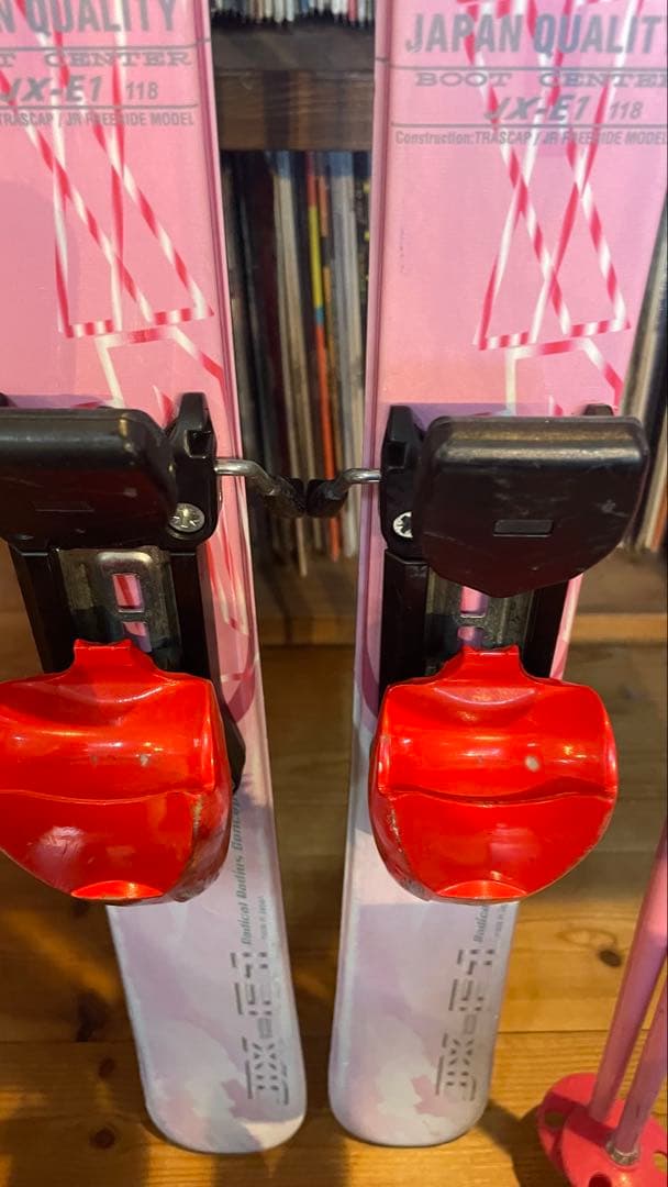 カービングスキー板96cmセットストックBXB子供ジュニアキッズ女の子ピンク