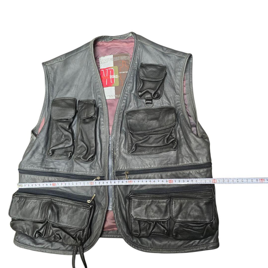 AVANT GARDE NEWS 本革レザー フィッシングベスト バイカー