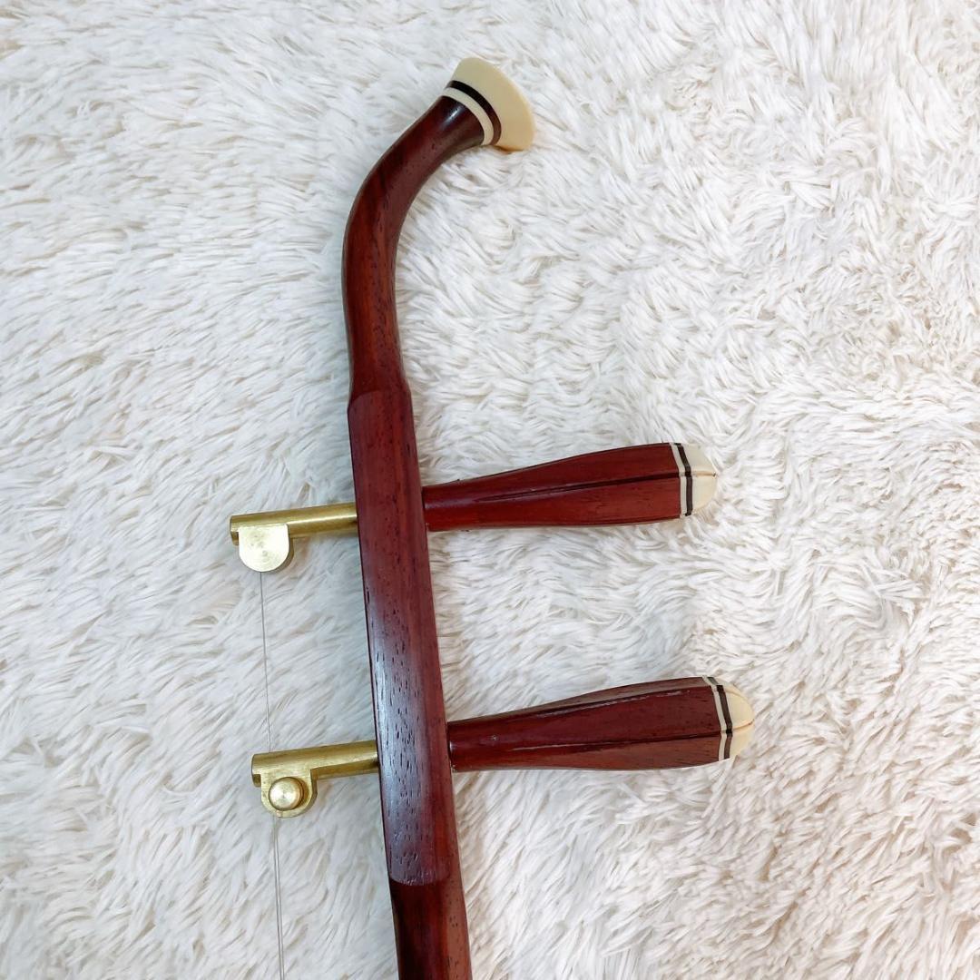 【訳あり】中国 弦楽器 二胡 ハードケース付き 蛇皮 弦楽器