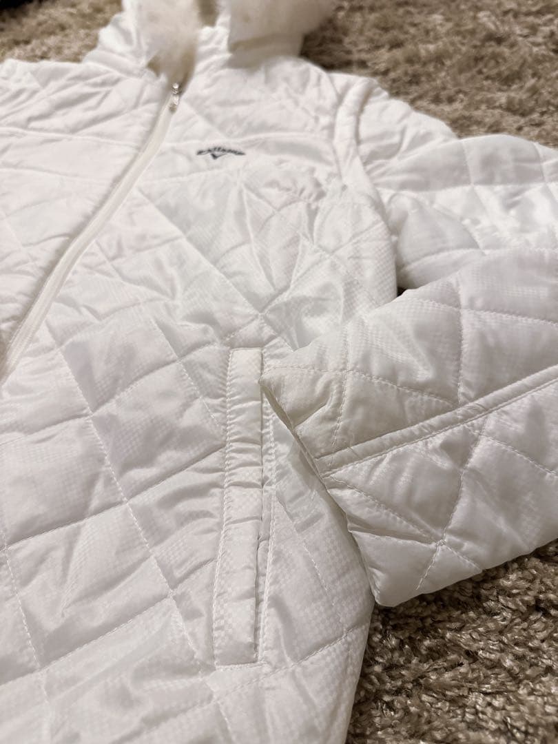 【上下セット】Callaway ホワイト キルティング 中綿 アウター/スカート