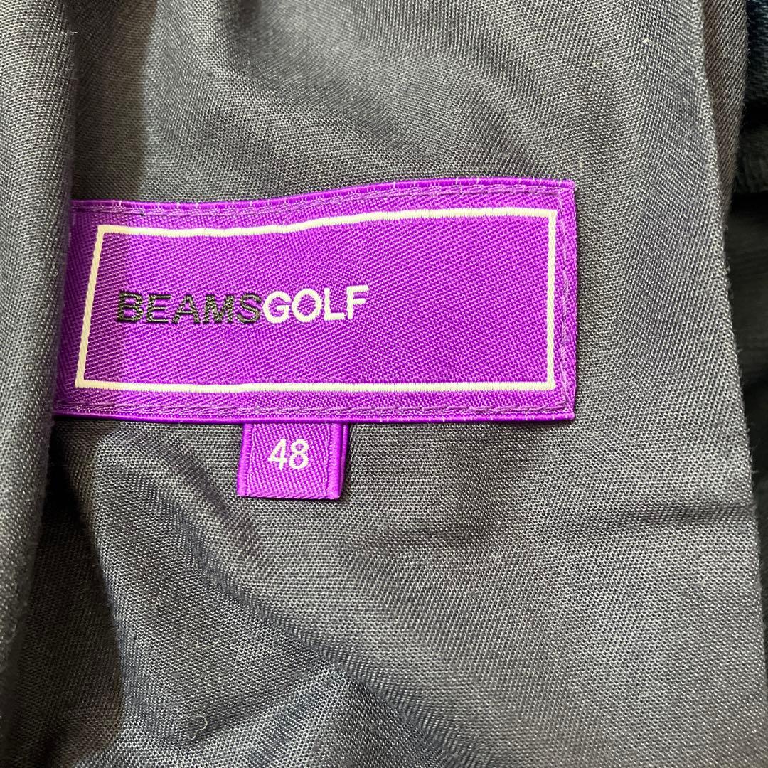 【美品】BEAMS GOLF ネイビー パンツ　ビームスゴルフ　ロゴ　ストレッチ