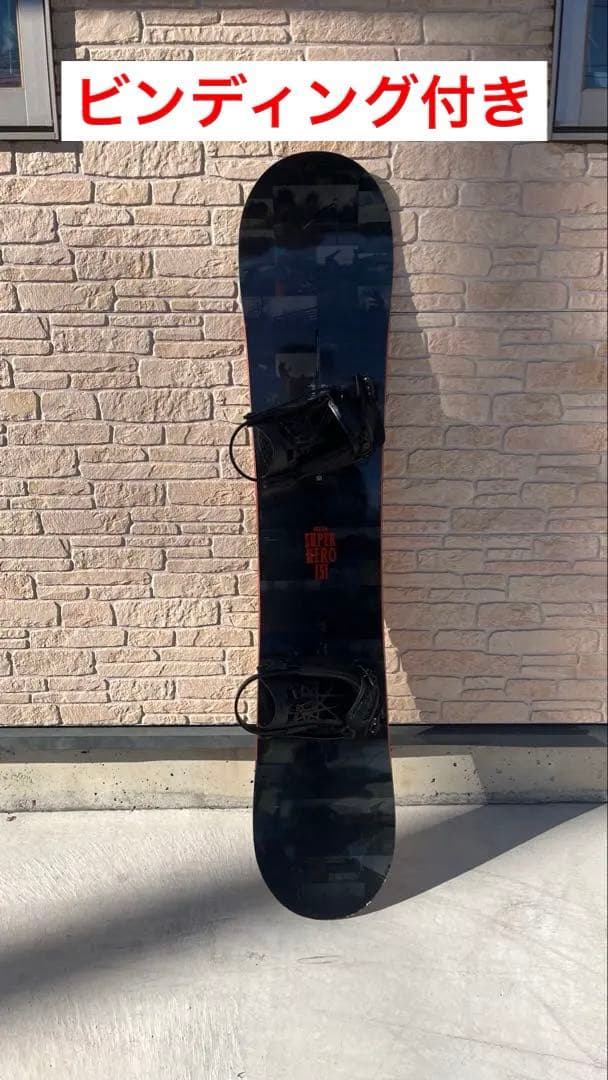 超人気！BURTON HERO スノーボード　UNIONビンディング付き