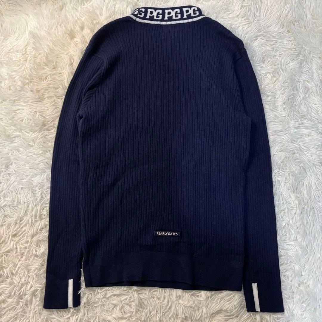 極美品✨ パーリーゲイツ ニット プルオーバー カシミヤ ハイネック 6 XL