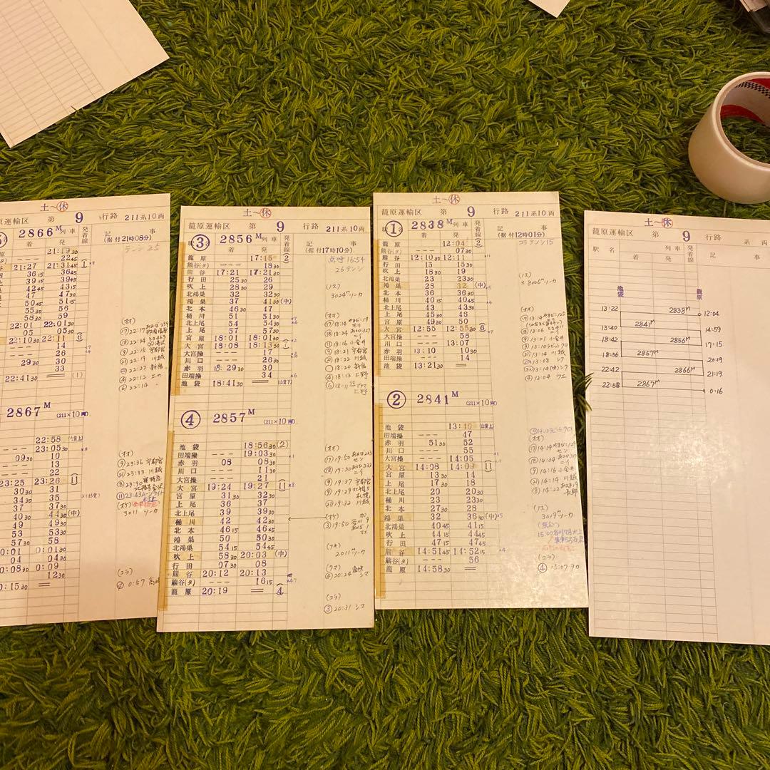 鉄道　スタフ　車掌用　籠原区　12行路