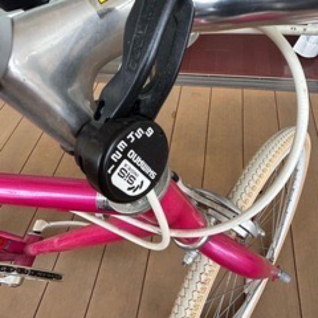 ピンク　シティサイクル シマノSIS搭載