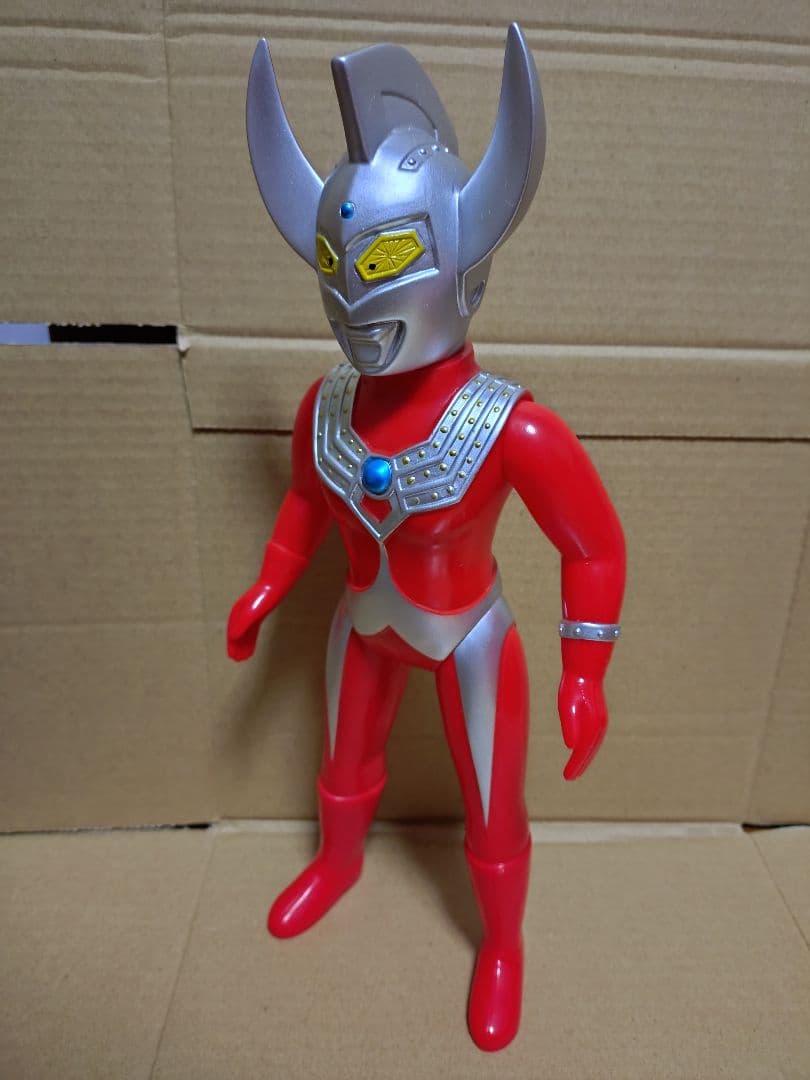 ブルマァク 復刻 マスク取れウルトラマンタロウ(シルバー) &大 セット ソフビ