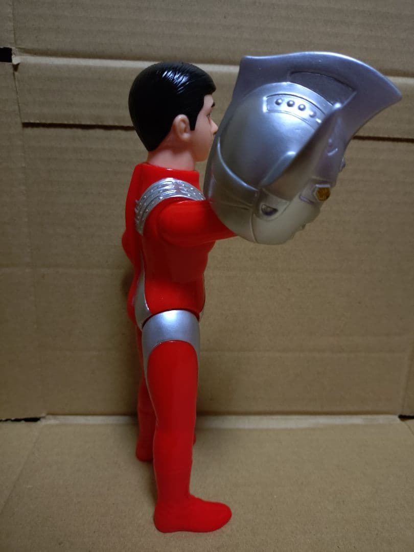 ブルマァク 復刻 マスク取れウルトラマンタロウ(シルバー) &大 セット ソフビ