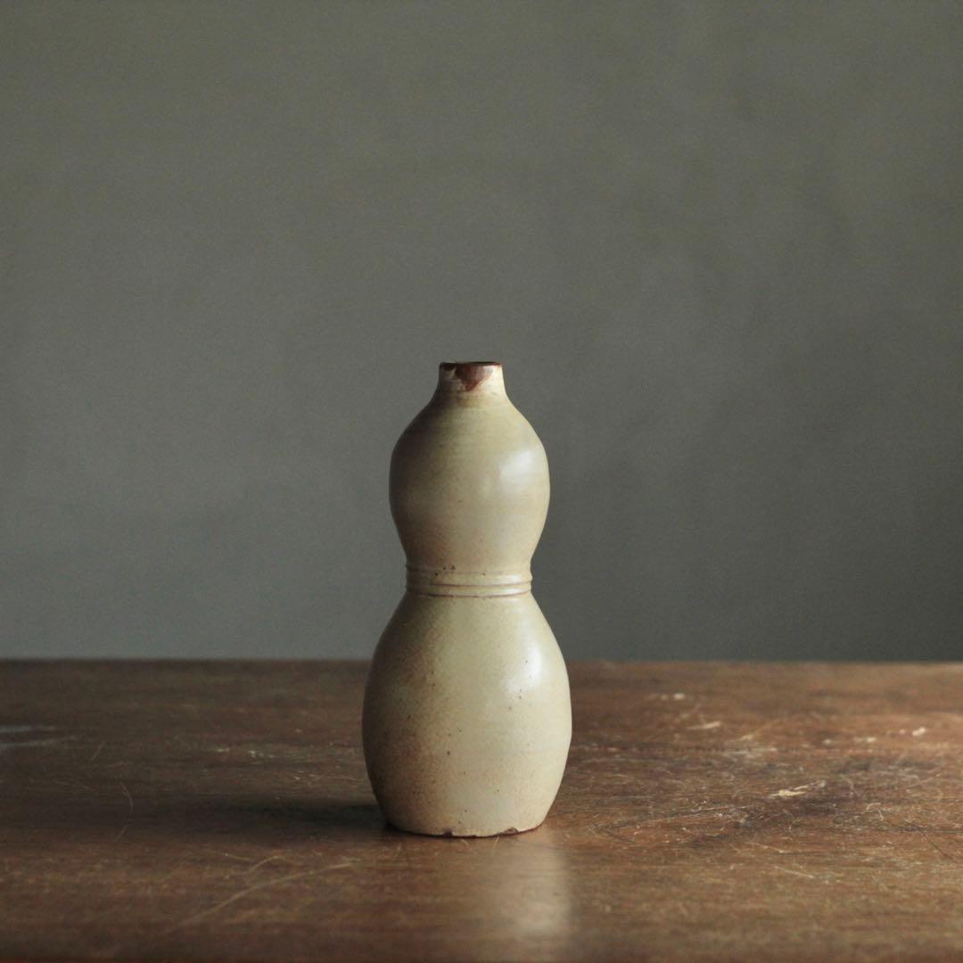 白丹波的 瓢形 白釉徳利 酒器 古美術 古道具 アンティーク