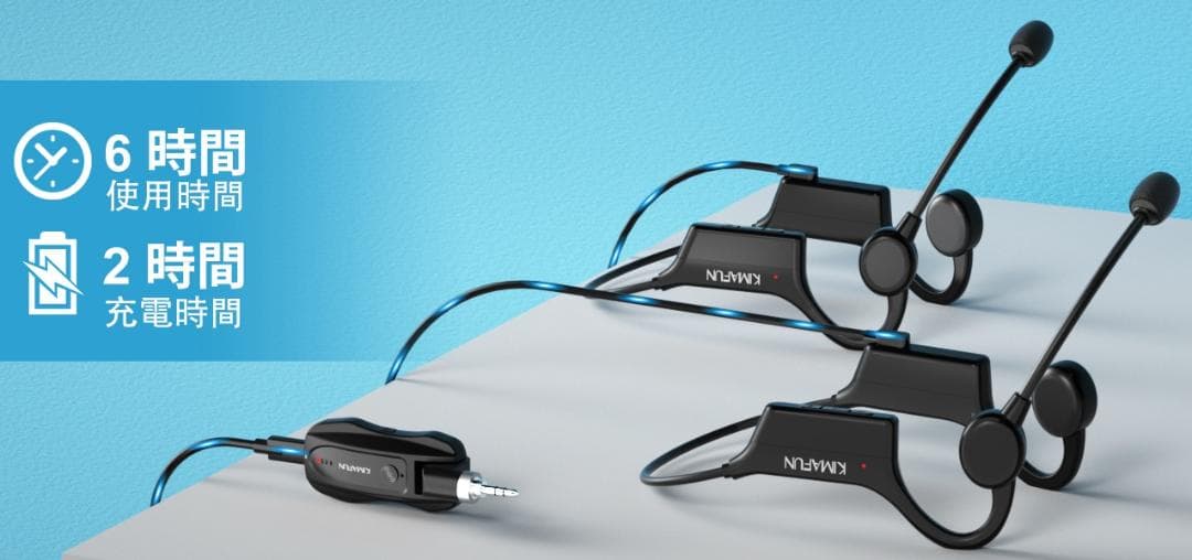 新品⭐️KIMAFUN 完全防水ワイヤレスマイク 2人用 KM-GWP92