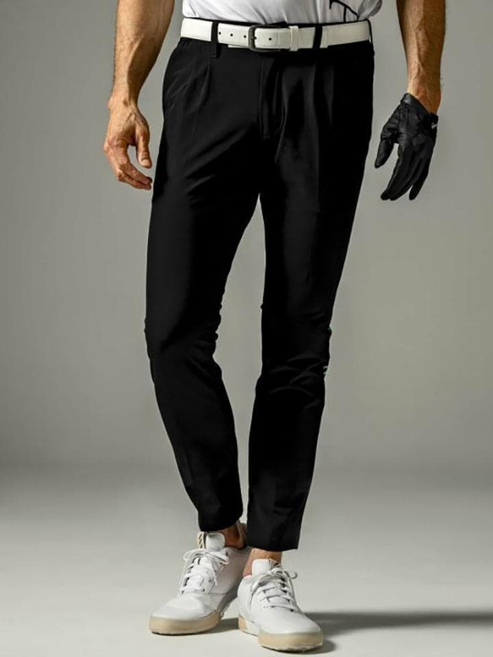 LUXEAKMPLUS 新品 ゴルフ サイドロゴ ストレッチ ロング パンツ