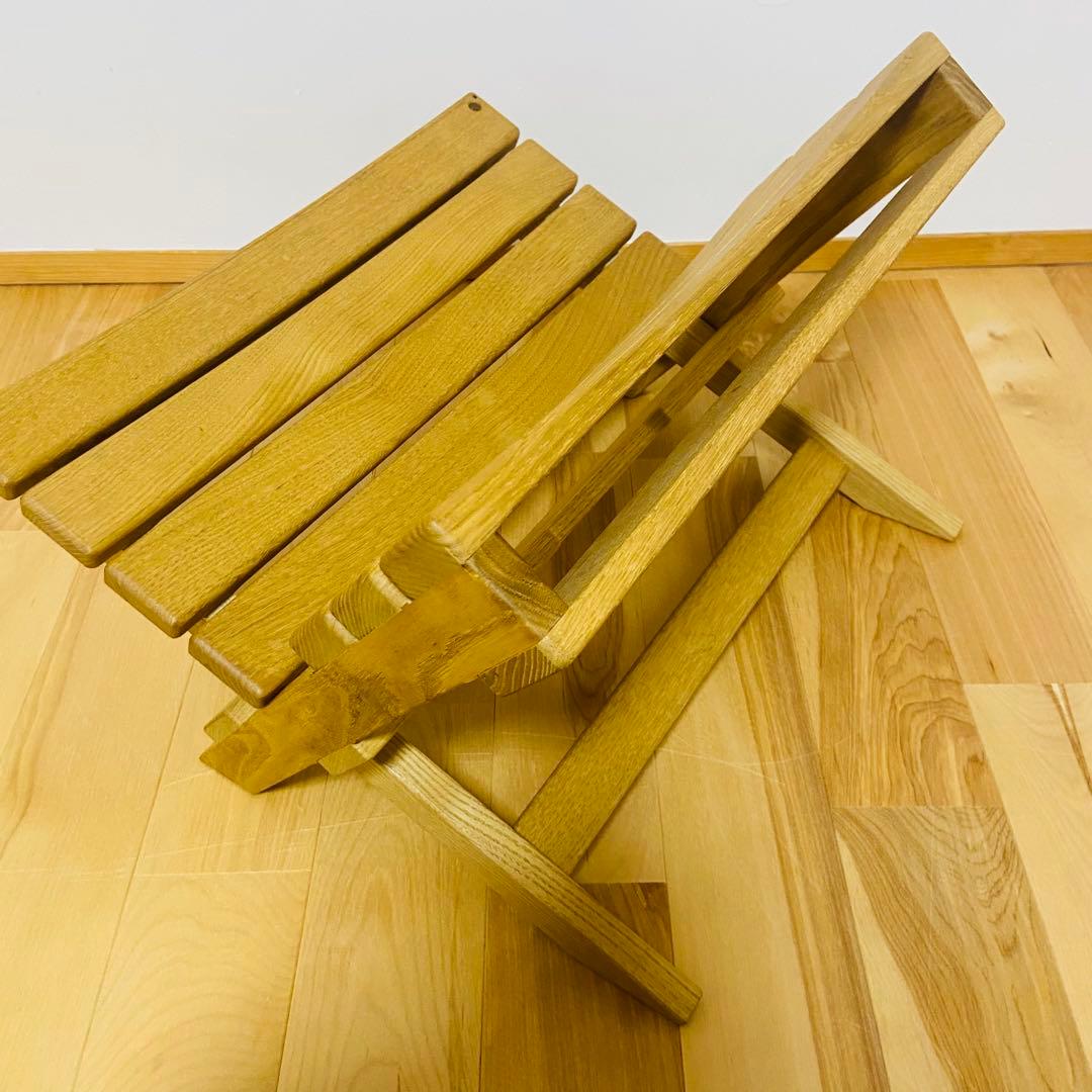 URIS あぐらチェア アウトドア木製ローチェア 2way 美品