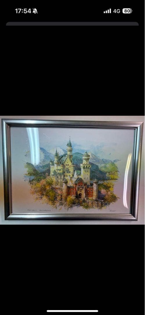 絵画 城の絵　風景画