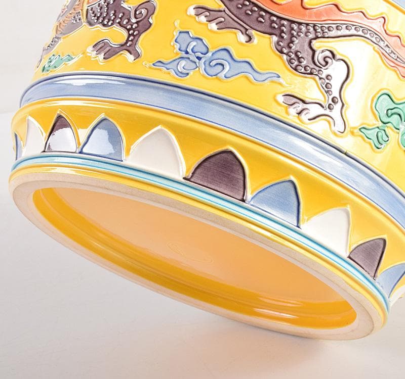 茶道具　京焼　叶松谷造　黄文跡　水指　共箱　M　R5093