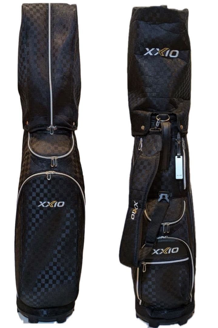 美品　ダンロップ　XXIO ブラックチェック キャディバッグ