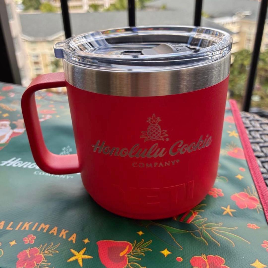 【ハワイ限定】YETI ホノルルクッキーコラボ クリスマス　ショッパー付　赤