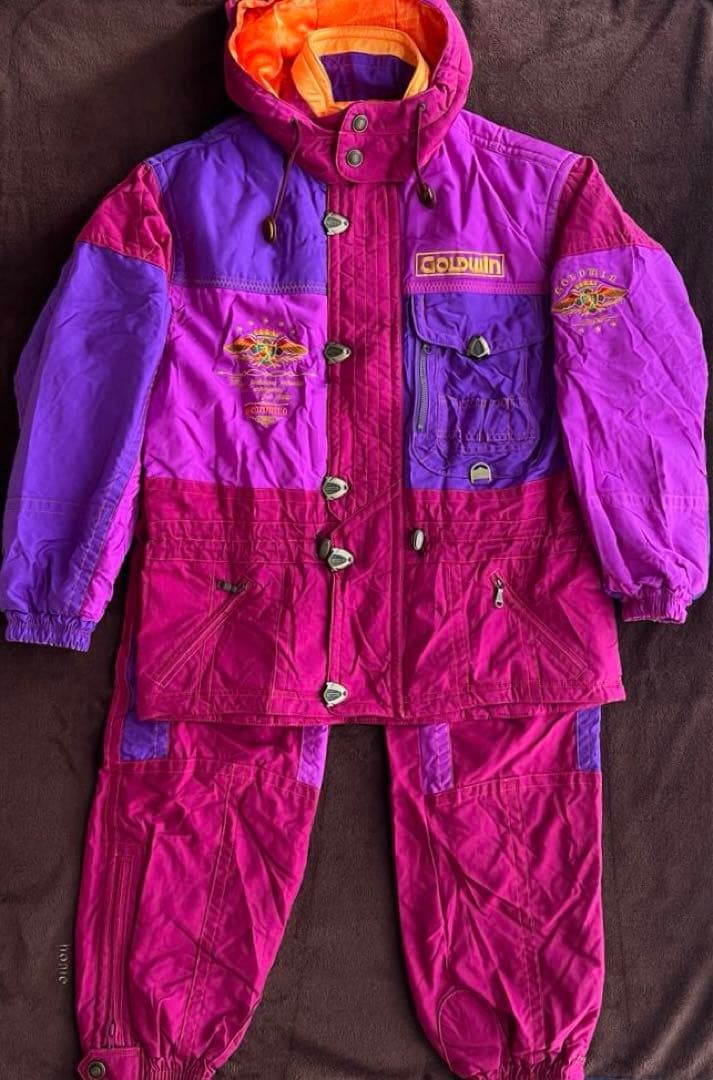 【未使用】GOLDWIN スキーウェア 紫ピンクオレンジ 90’sレア