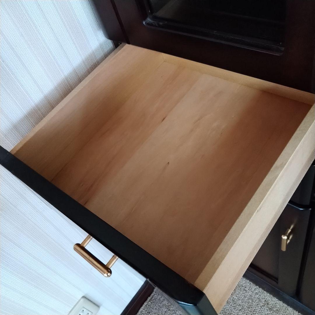 大型ダークブラウン収納キャビネット