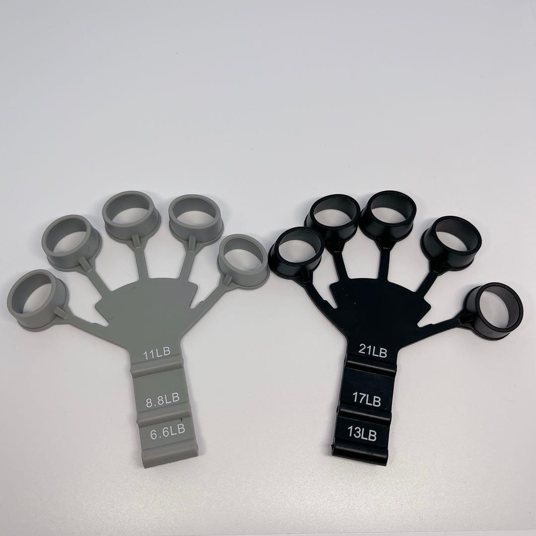 フィンガーパワー 2個セット 握力トレーニング 強度調節可能 パワーグリップ