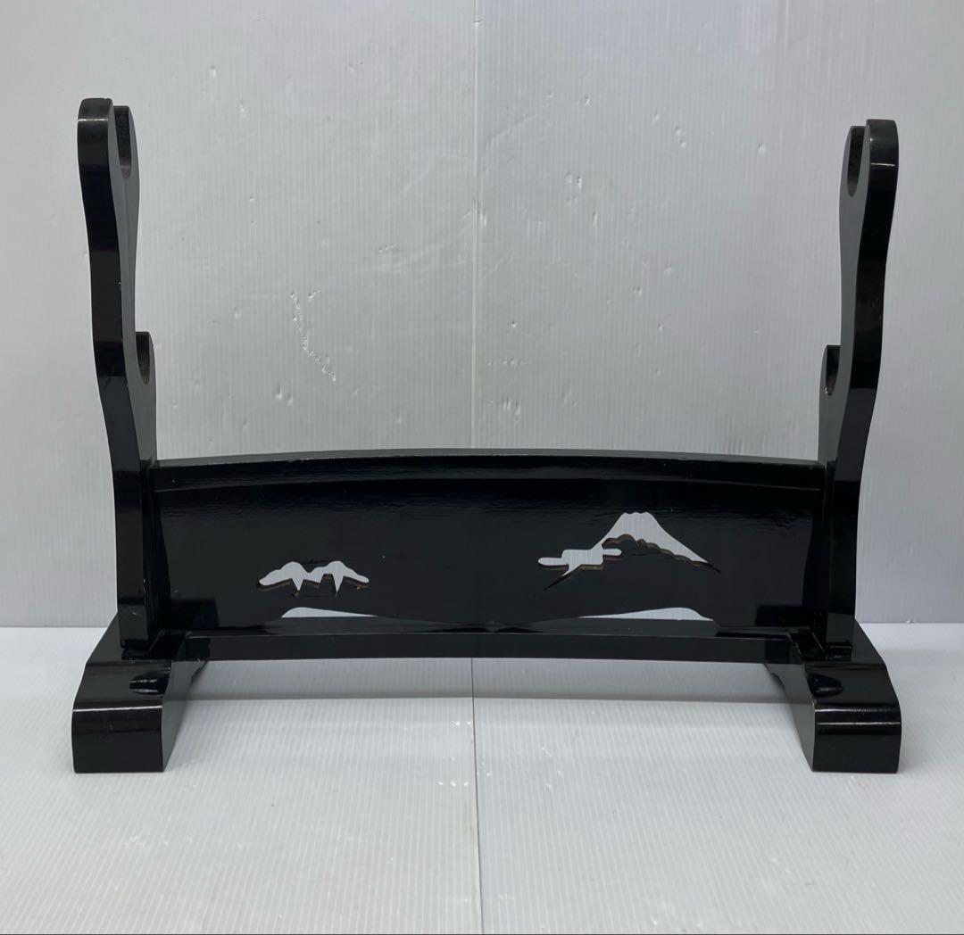 【 刀置き/刀掛け/木製 】透かし　置物 コレクション アンティーク 趣味