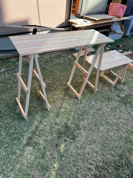 アカシアキッチンラック　キッチンテーブル　サイドテーブル付き