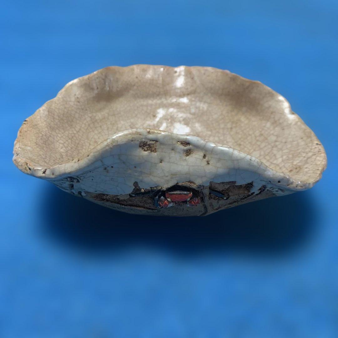 【楽山焼】　蟹　お皿　小物入れ　器　菓子皿❓小皿　アンティーク　楽山焼き