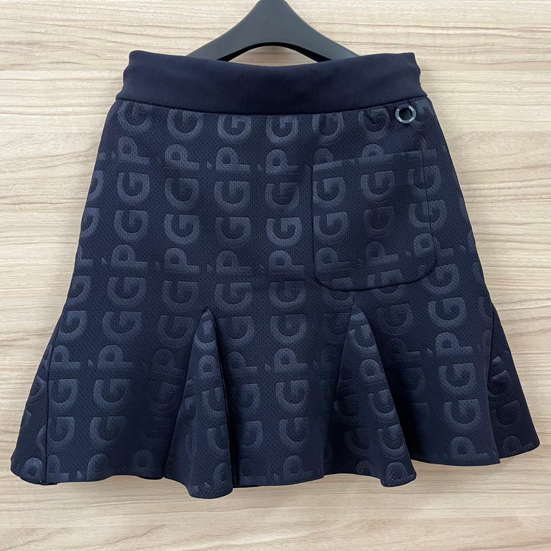 美品★70,400円 PGG パーリーゲイツ 上下2枚セットアップ ネイビー1