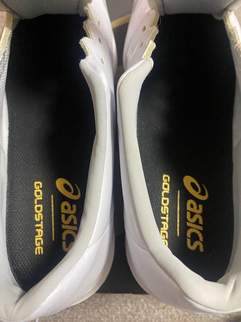 送料込み　アシックス　ポイントスパイク　ホワイト【元箱有】