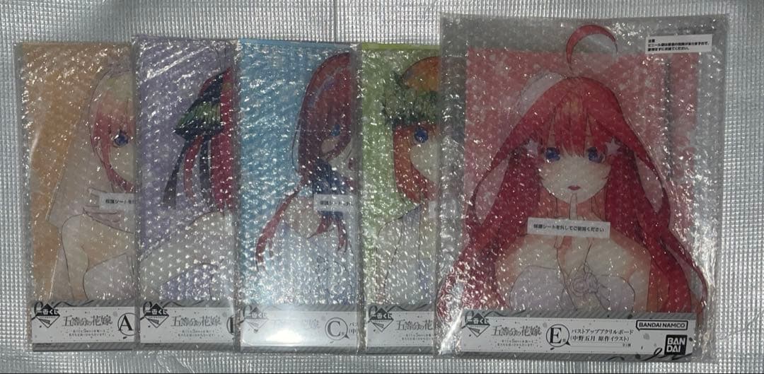 五等分の花嫁 一番くじ A賞 B賞 C賞 D賞 E賞 バストアップアクリルボード