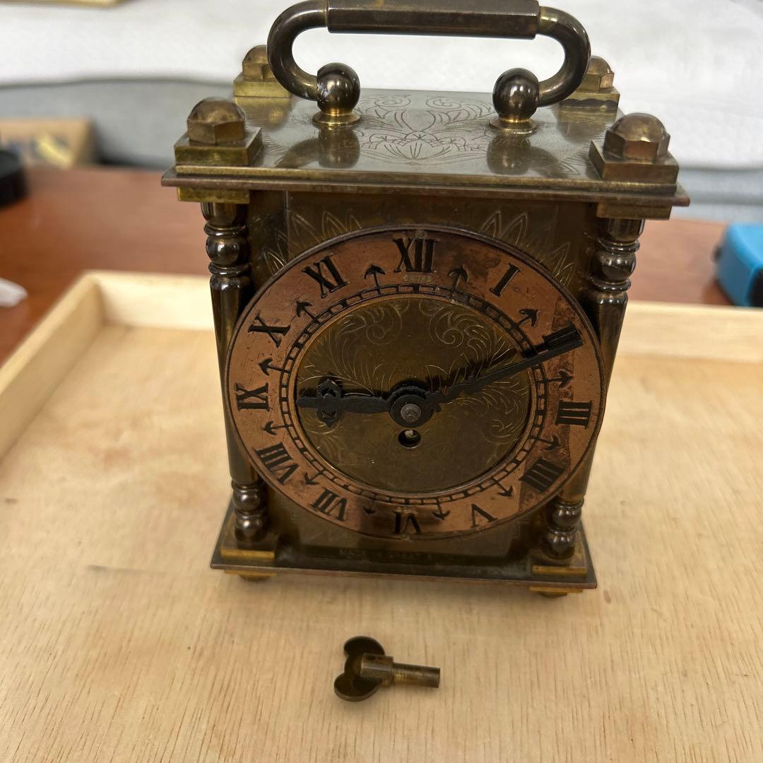 希少アンティーク置時計 Smiths（スミス）社製のヴィンテージ真鍮製　稼働