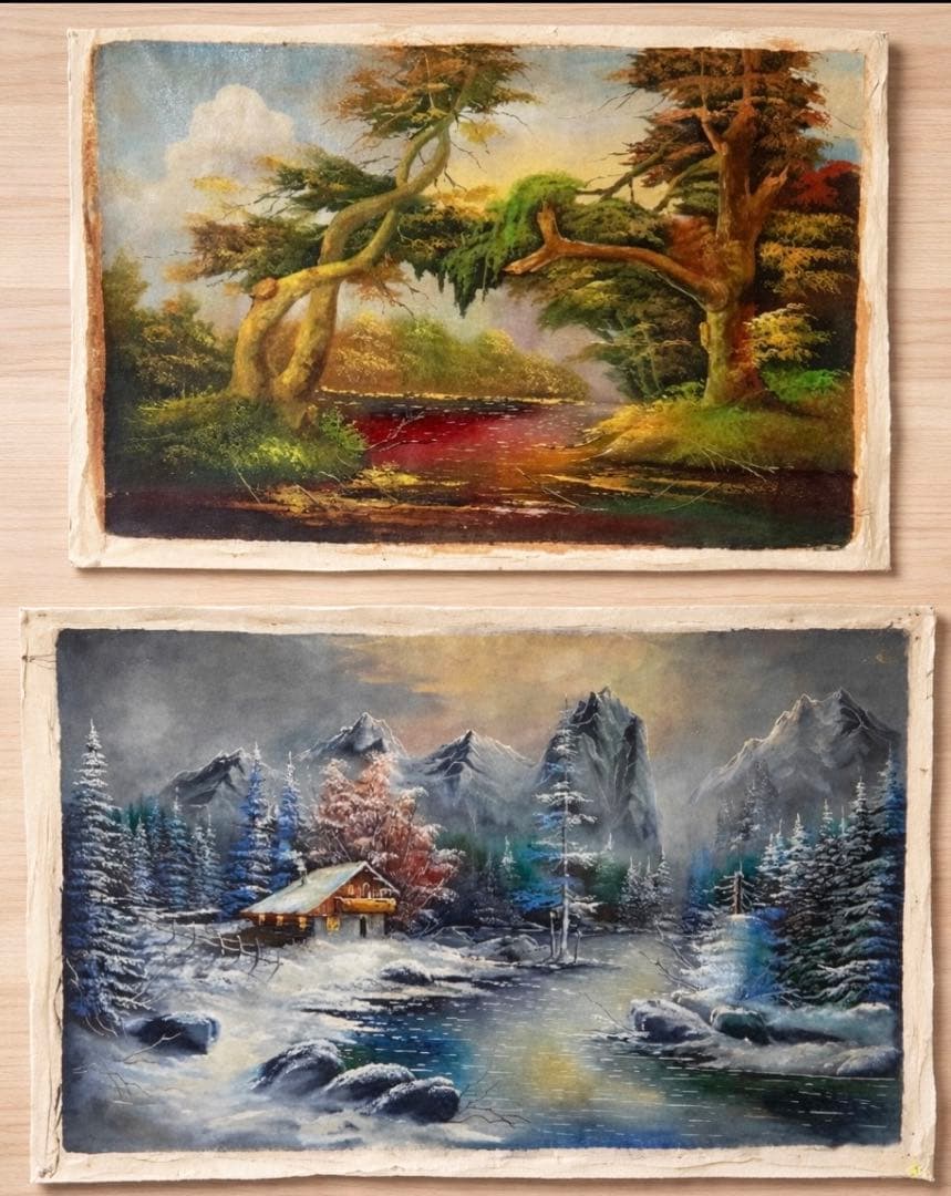 【雰囲気抜群】美しい風景画2点セット｜一点物・インテリア映え｜