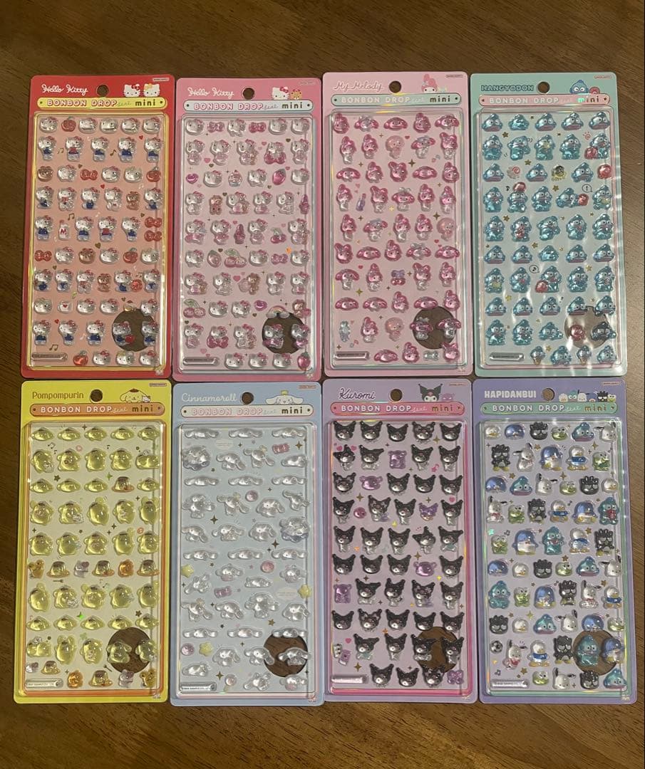 正規品 ボンボンドロップシールmini サンリオキャラクターズ 全8種