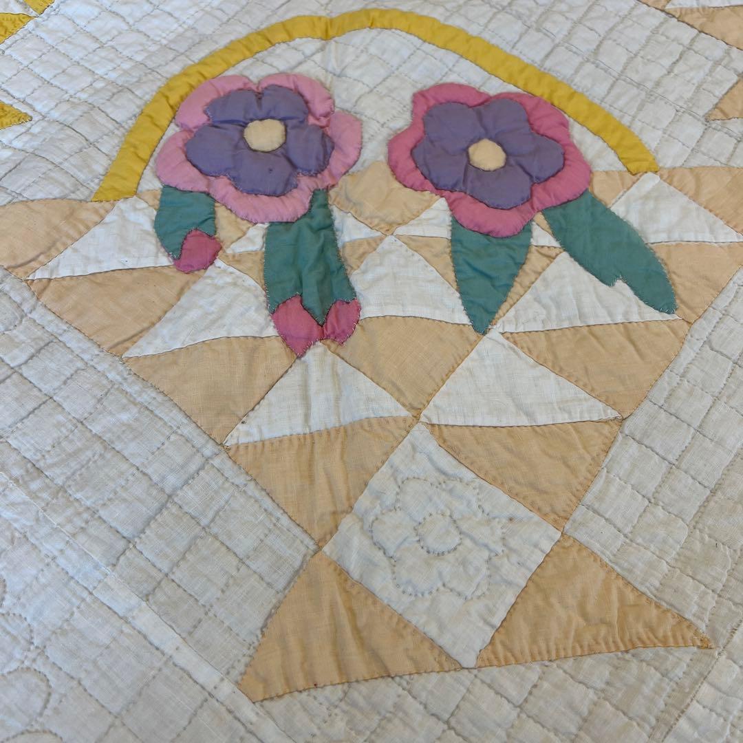 アンティークキルト✴︎フラワーバスケット