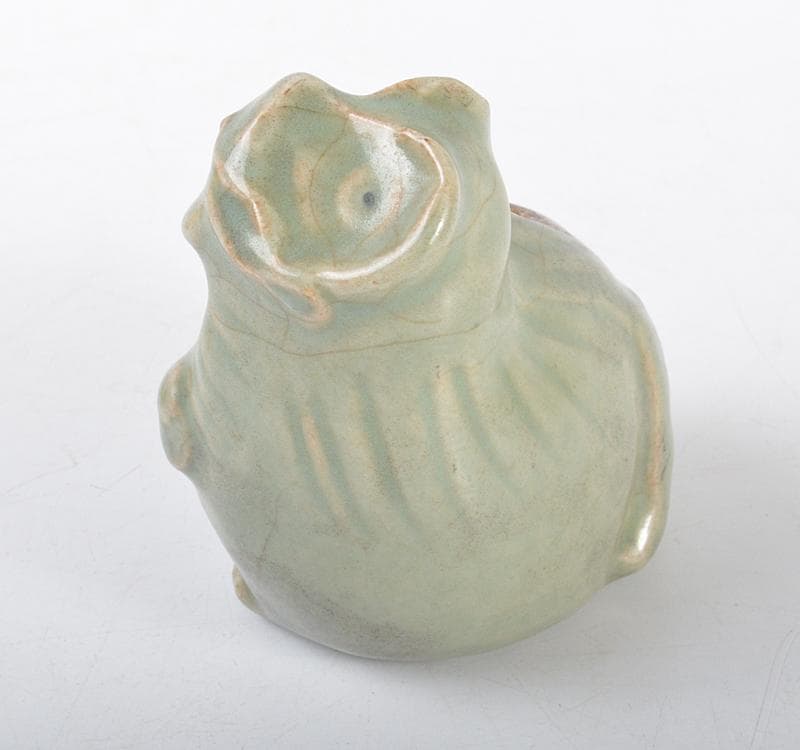 中国　龍泉窯　青磁　神獣　水滴　水注　時代箱 V R4306