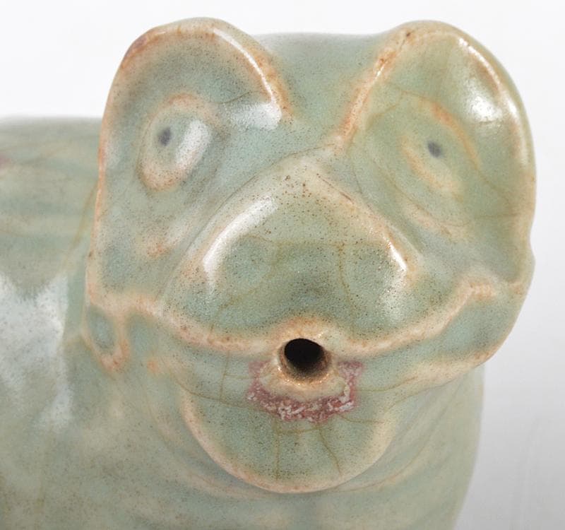 中国　龍泉窯　青磁　神獣　水滴　水注　時代箱 V R4306