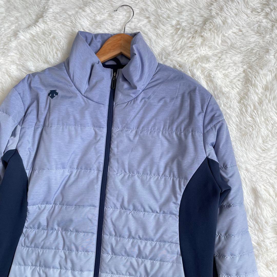 美品　デサントゴルフ　ダウン　水色　L ウールパディング　中綿　ダウン　アウター