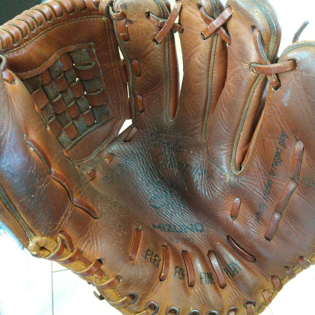 昭和レトロ　当時もの　ビンテージ　ミズノ　大人　軟式グローブ