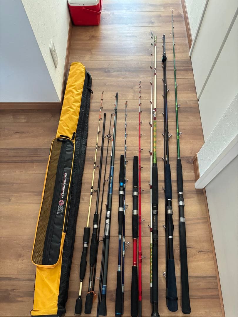 船フィッシングロッド 8本セット ケース付き