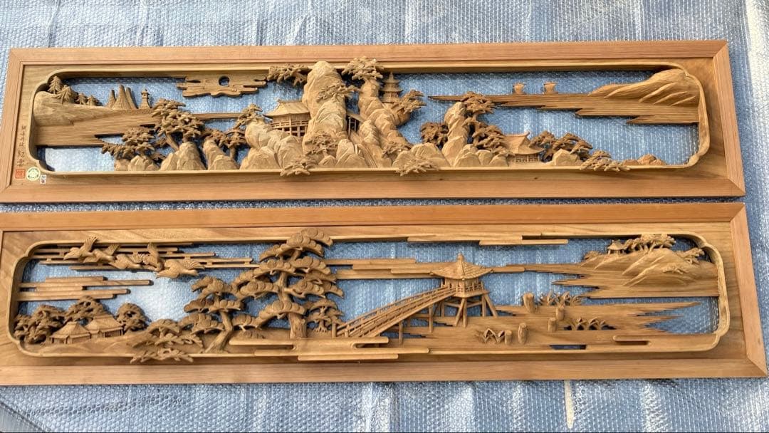 欄間　井波彫刻　 彫刻工芸師　紅雲　作品