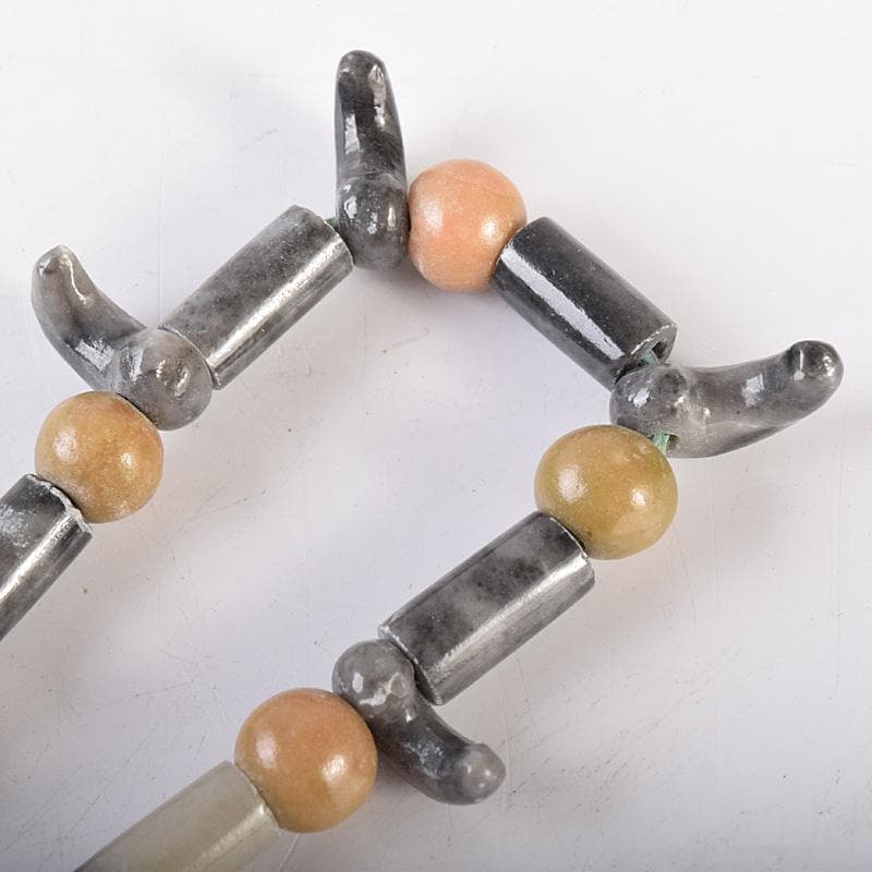 チベット密教法具　古銅　独鈷杵　三鈷杵　五鈷杵　玉石数珠　5点　G　R7765