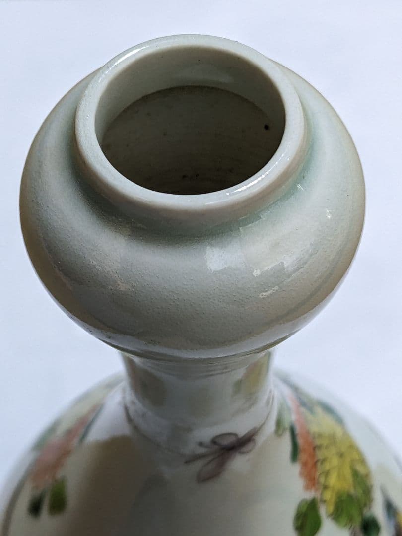 ♦中国陶磁 粉彩 花鳥図 瓶 花瓶 光緒年製 コレクション 骨董品アンティーク