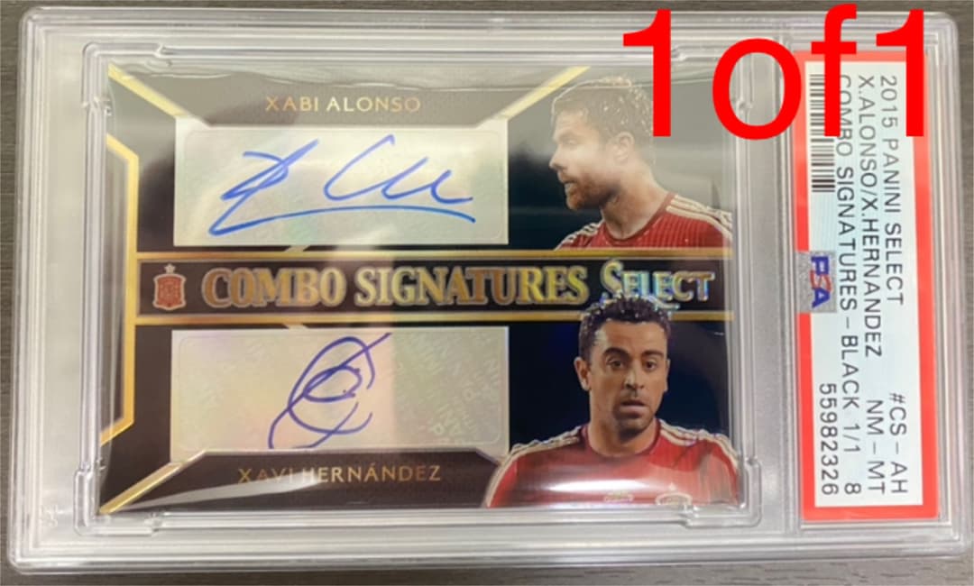 Panini Select soccer シャビ チャビ　ツインオート 1of1