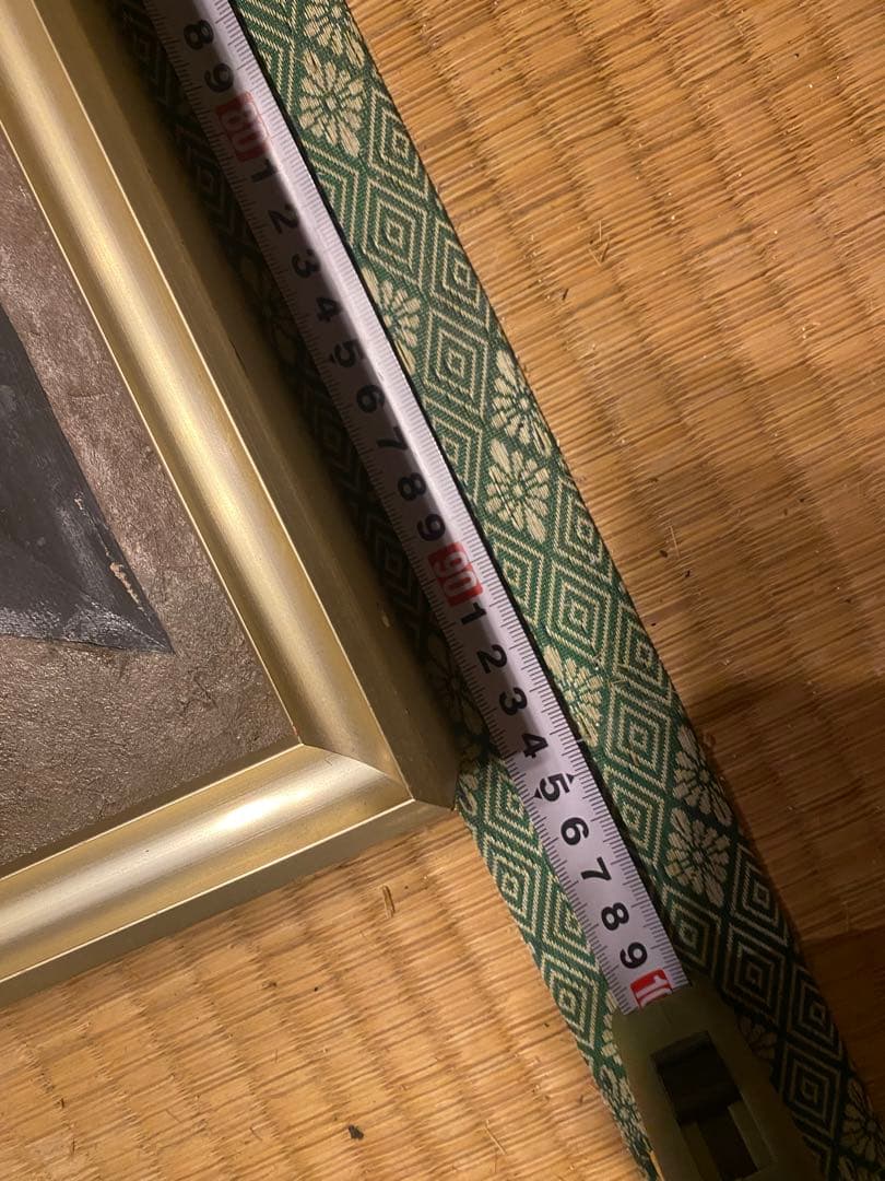 アクリル画 動物の頭骨 高級感あるフレーム入り 約75cm x 94cm