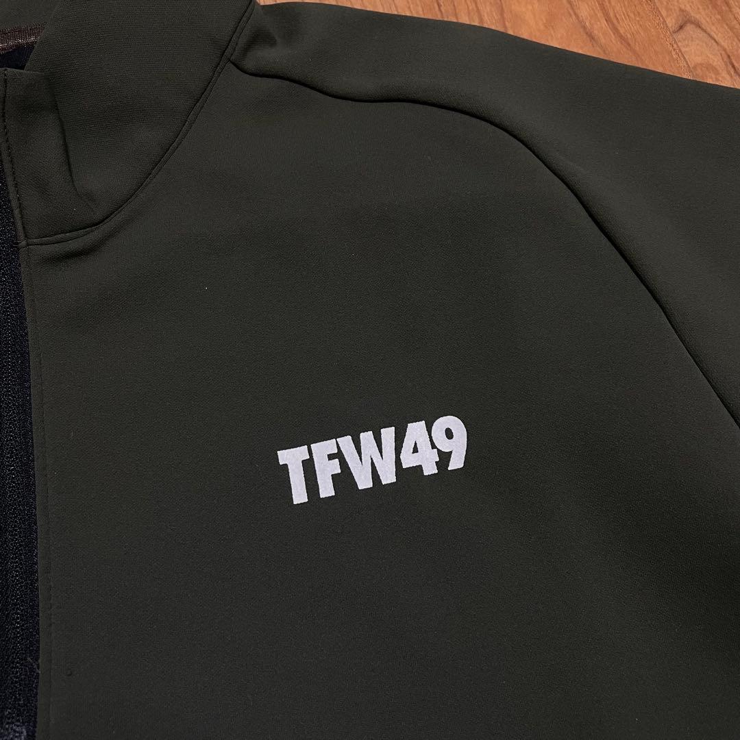TFW49 ハーフジップ　モックネック　L ゴルフ　カーキ　Tシャツ